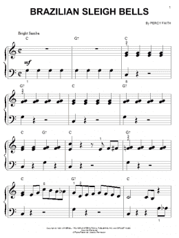 page one of Brazilian Sleigh Bells (Big Note Piano)