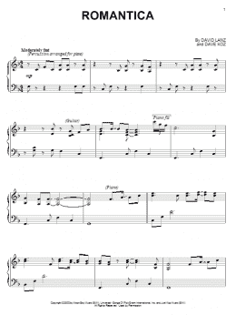 page one of Romantica (Piano Solo)