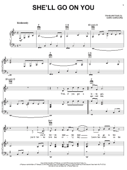 page one of She'll Go On You (Piano, Vocal & Guitar Chords (Right-Hand Melody))