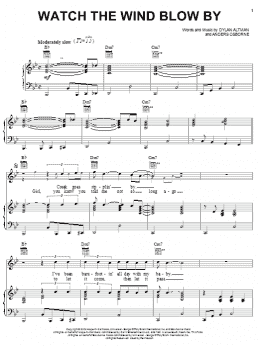 page one of Watch The Wind Blow By (Piano, Vocal & Guitar Chords (Right-Hand Melody))