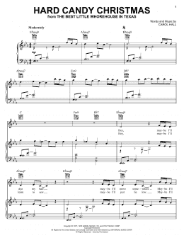 page one of Hard Candy Christmas (Piano, Vocal & Guitar Chords (Right-Hand Melody))