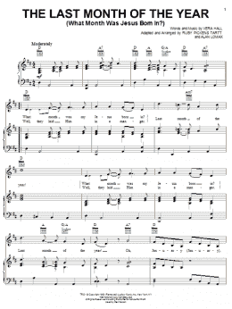 page one of The Last Month Of The Year (What Month Was Jesus Born In?) (Piano, Vocal & Guitar Chords (Right-Hand Melody))