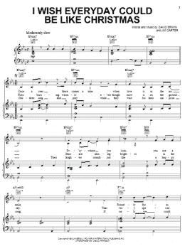 page one of I Wish Everyday Could Be Like Christmas (Piano, Vocal & Guitar Chords (Right-Hand Melody))