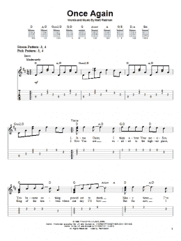 page one of Once Again (Easy Guitar Tab)