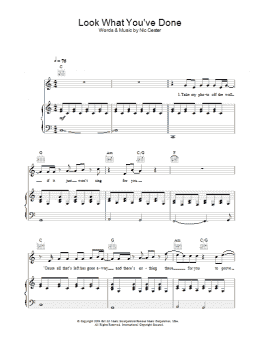 page one of Look What You've Done (Piano, Vocal & Guitar Chords)
