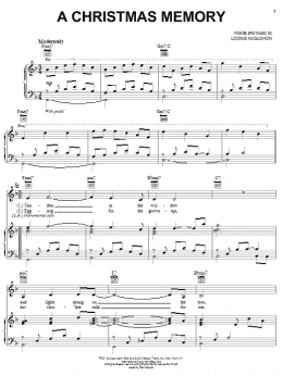 page one of A Christmas Memory (Piano, Vocal & Guitar Chords (Right-Hand Melody))
