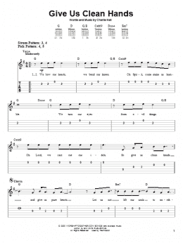 page one of Give Us Clean Hands (Easy Guitar Tab)