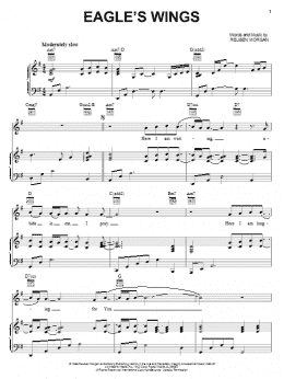 page one of Eagle's Wings (Piano, Vocal & Guitar Chords (Right-Hand Melody))