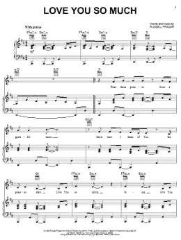 page one of Love You So Much (Piano, Vocal & Guitar Chords (Right-Hand Melody))