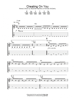 page one of Cheating On You (Guitar Tab)