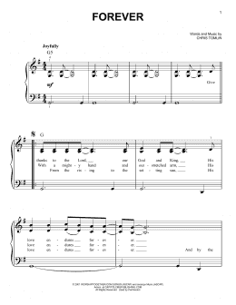 page one of Forever (Easy Piano)