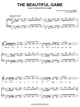 page one of The Beautiful Game (Piano, Vocal & Guitar Chords (Right-Hand Melody))