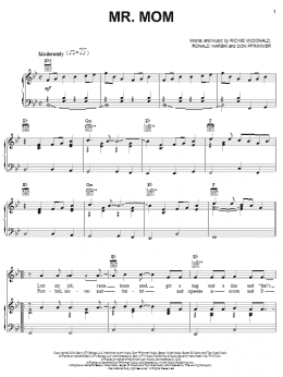 page one of Mr. Mom (Piano, Vocal & Guitar Chords (Right-Hand Melody))