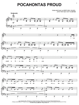 page one of Pocahontas Proud (Piano, Vocal & Guitar Chords (Right-Hand Melody))