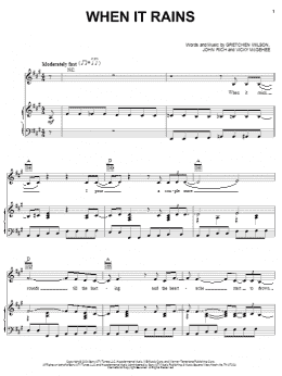 page one of When It Rains (Piano, Vocal & Guitar Chords (Right-Hand Melody))