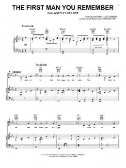 page one of The First Man You Remember (from Aspects Of Love) (Piano, Vocal & Guitar Chords (Right-Hand Melody))