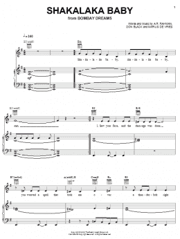 page one of Shakalaka Baby (Piano, Vocal & Guitar Chords (Right-Hand Melody))