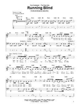 page one of Running Blind (Bass Guitar Tab)