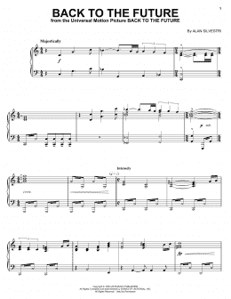 page one of Back To The Future (Theme) (Piano Solo)