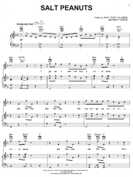 page one of Salt Peanuts (Piano, Vocal & Guitar Chords (Right-Hand Melody))