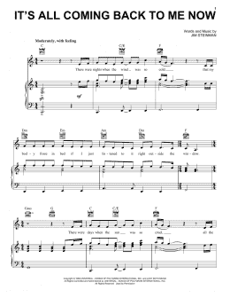 page one of It's All Coming Back To Me Now (Piano, Vocal & Guitar Chords (Right-Hand Melody))