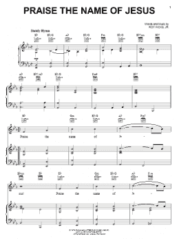 page one of Praise The Name Of Jesus (Piano, Vocal & Guitar Chords (Right-Hand Melody))