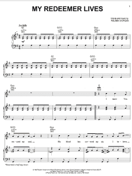 page one of My Redeemer Lives (Piano, Vocal & Guitar Chords (Right-Hand Melody))