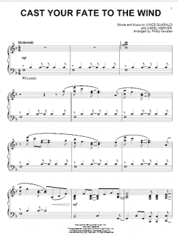 page one of Cast Your Fate To The Wind (arr. Phillip Keveren) (Piano Solo)