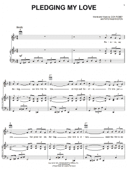 page one of Pledging My Love (Piano, Vocal & Guitar Chords (Right-Hand Melody))