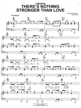 page one of (I Believe) There's Nothing Stronger Than Love (Piano, Vocal & Guitar Chords (Right-Hand Melody))