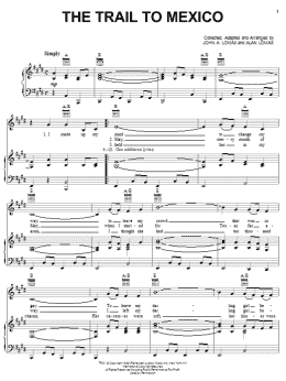 page one of The Trail To Mexico (Piano, Vocal & Guitar Chords (Right-Hand Melody))