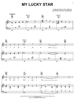 page one of My Lucky Star (Piano, Vocal & Guitar Chords (Right-Hand Melody))