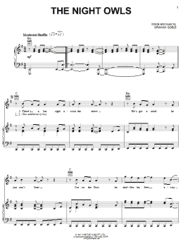 page one of The Night Owls (Piano, Vocal & Guitar Chords (Right-Hand Melody))