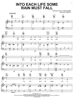 page one of Into Each Life Some Rain Must Fall (Piano, Vocal & Guitar Chords (Right-Hand Melody))