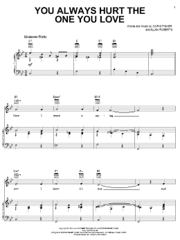 page one of You Always Hurt The One You Love (Piano, Vocal & Guitar Chords (Right-Hand Melody))