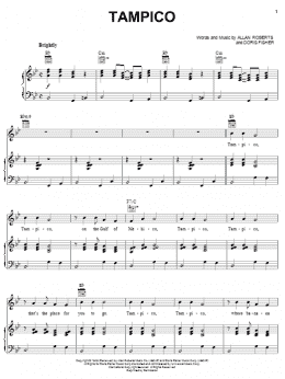 page one of Tampico (Piano, Vocal & Guitar Chords (Right-Hand Melody))