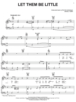 page one of Let Them Be Little (Piano, Vocal & Guitar Chords (Right-Hand Melody))