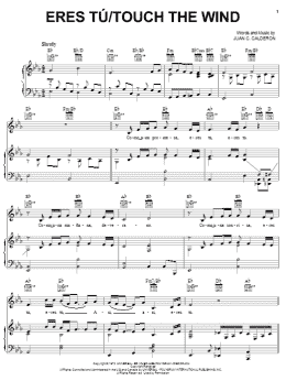 page one of Eres Tu (Piano, Vocal & Guitar Chords (Right-Hand Melody))