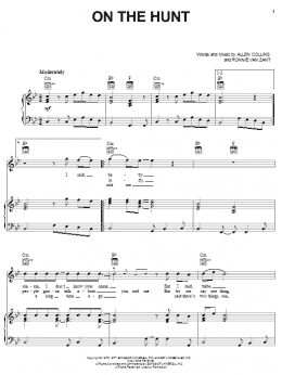 page one of On The Hunt (Piano, Vocal & Guitar Chords (Right-Hand Melody))