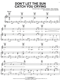 page one of Don't Let The Sun Catch You Crying (Piano, Vocal & Guitar Chords (Right-Hand Melody))