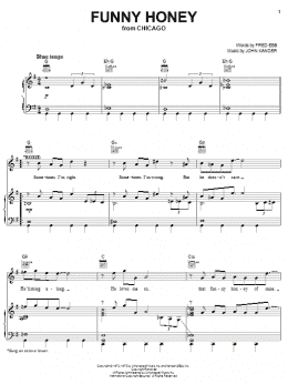 page one of Funny Honey (Piano, Vocal & Guitar Chords (Right-Hand Melody))