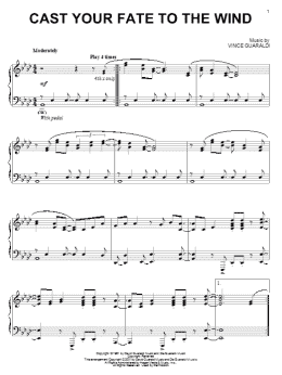 page one of Cast Your Fate To The Wind (Piano Solo)
