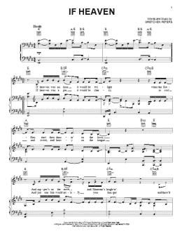 page one of If Heaven (Piano, Vocal & Guitar Chords (Right-Hand Melody))
