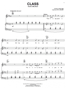 page one of Class (Piano, Vocal & Guitar Chords (Right-Hand Melody))