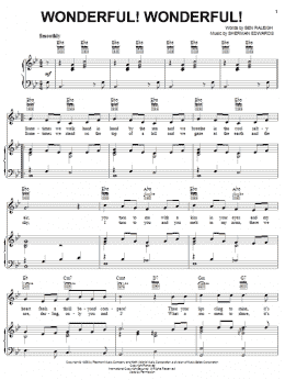 page one of Wonderful! Wonderful! (Piano, Vocal & Guitar Chords (Right-Hand Melody))