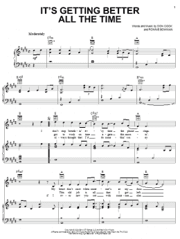 page one of It's Getting Better All The Time (Piano, Vocal & Guitar Chords (Right-Hand Melody))