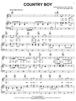 page one of Country Boy (Piano, Vocal & Guitar Chords (Right-Hand Melody))