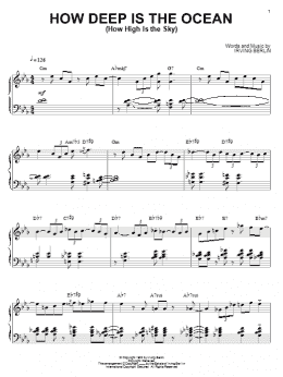 page one of How Deep Is The Ocean (How High Is The Sky) (Piano Solo)