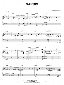 page one of Nardis (Piano Solo)