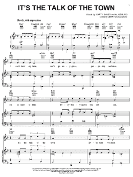 page one of It's The Talk Of The Town (Piano, Vocal & Guitar Chords (Right-Hand Melody))